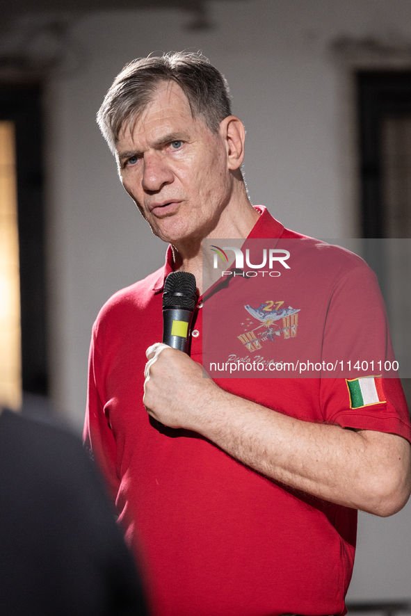 Italian astronaut Paolo Nespoli during the meeting 'Attraverso Le Stelle' in Surbo, near Lecce, Italy, on July 11, 2024. Paolo Nespoli is a...