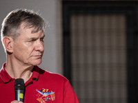 Italian astronaut Paolo Nespoli during the meeting 'Attraverso Le Stelle' in Surbo, near Lecce, Italy, on July 11, 2024. Paolo Nespoli is a...