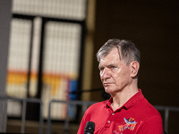 Italian astronaut Paolo Nespoli during the meeting 'Attraverso Le Stelle' in Surbo, near Lecce, Italy, on July 11, 2024. Paolo Nespoli is a...