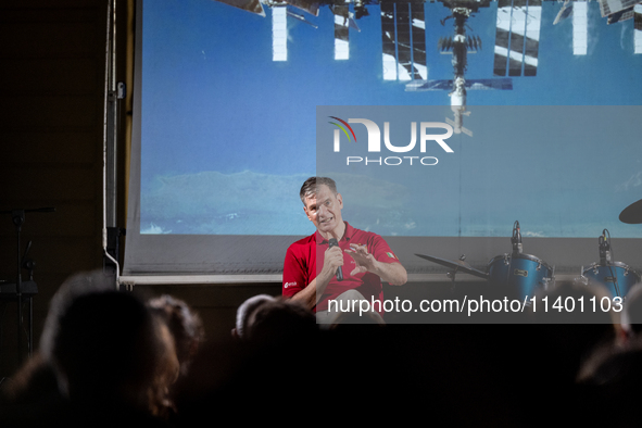 Italian astronaut Paolo Nespoli during the meeting 'Attraverso Le Stelle' in Surbo, near Lecce, Italy, on July 11, 2024. Paolo Nespoli is a...