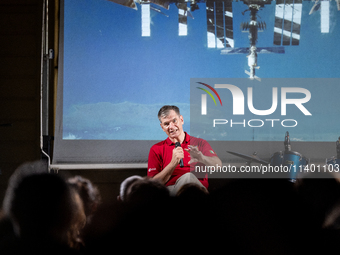 Italian astronaut Paolo Nespoli during the meeting 'Attraverso Le Stelle' in Surbo, near Lecce, Italy, on July 11, 2024. Paolo Nespoli is a...