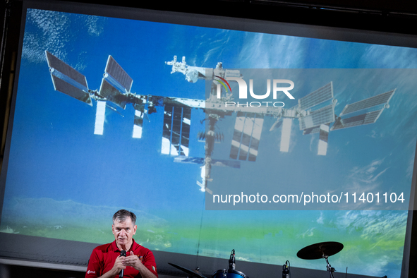 Italian astronaut Paolo Nespoli during the meeting 'Attraverso Le Stelle' in Surbo, near Lecce, Italy, on July 11, 2024. Paolo Nespoli is a...