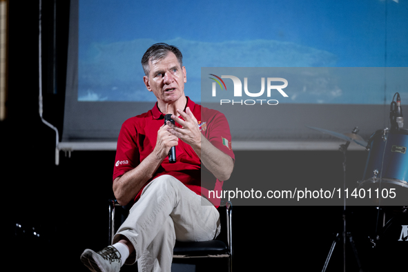 Italian astronaut Paolo Nespoli during the meeting 'Attraverso Le Stelle' in Surbo, near Lecce, Italy, on July 11, 2024. Paolo Nespoli is a...