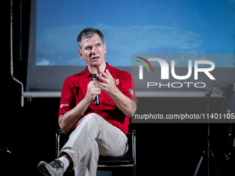 Italian astronaut Paolo Nespoli during the meeting 'Attraverso Le Stelle' in Surbo, near Lecce, Italy, on July 11, 2024. Paolo Nespoli is a...