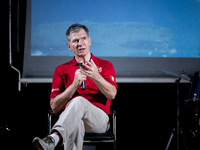 Italian astronaut Paolo Nespoli during the meeting 'Attraverso Le Stelle' in Surbo, near Lecce, Italy, on July 11, 2024. Paolo Nespoli is a...