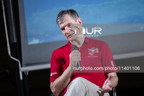 Italian astronaut Paolo Nespoli during the meeting 'Attraverso Le Stelle' in Surbo, near Lecce, Italy, on July 11, 2024. Paolo Nespoli is a...