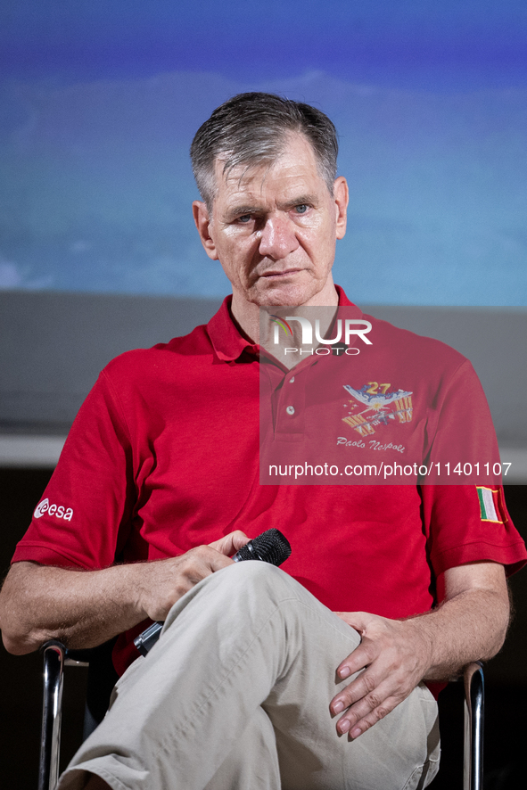 Italian astronaut Paolo Nespoli during the meeting 'Attraverso Le Stelle' in Surbo, near Lecce, Italy, on July 11, 2024. Paolo Nespoli is a...