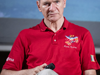 Italian astronaut Paolo Nespoli during the meeting 'Attraverso Le Stelle' in Surbo, near Lecce, Italy, on July 11, 2024. Paolo Nespoli is a...