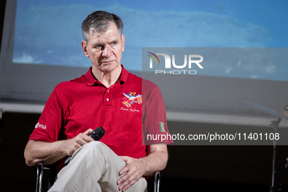 Italian astronaut Paolo Nespoli during the meeting 'Attraverso Le Stelle' in Surbo, near Lecce, Italy, on July 11, 2024. Paolo Nespoli is a...