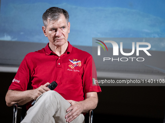 Italian astronaut Paolo Nespoli during the meeting 'Attraverso Le Stelle' in Surbo, near Lecce, Italy, on July 11, 2024. Paolo Nespoli is a...