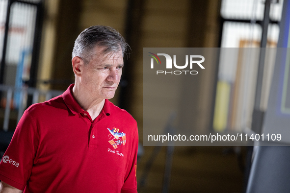 Italian astronaut Paolo Nespoli during the meeting 'Attraverso Le Stelle' in Surbo, near Lecce, Italy, on July 11, 2024. Paolo Nespoli is a...