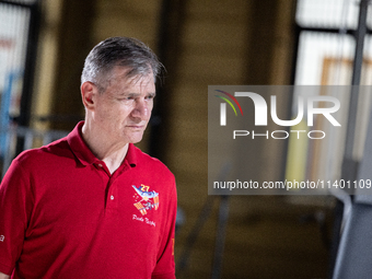 Italian astronaut Paolo Nespoli during the meeting 'Attraverso Le Stelle' in Surbo, near Lecce, Italy, on July 11, 2024. Paolo Nespoli is a...