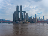 Water levels of the Jialing River and Yangtze River are rising sharply after heavy rainfall in Chongqing, China, on July 11, 2024. It is rep...