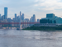 Water levels of the Jialing River and Yangtze River are rising sharply after heavy rainfall in Chongqing, China, on July 11, 2024. It is rep...