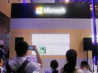 Microsoft is presenting its innovative AI office software and technologies at the 2024 WAIC in Shanghai, China, on July 7, 2024. On July 11,...