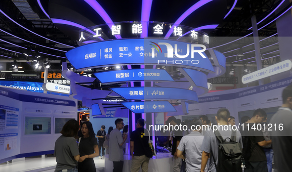 Baidu and Wenxin Large Model Application Matrix are participating in the 2024 WAIC in Shanghai, China, on July 4, 2024. On July 11, 2024, Ba...