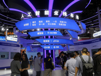 Baidu and Wenxin Large Model Application Matrix are participating in the 2024 WAIC in Shanghai, China, on July 4, 2024. On July 11, 2024, Ba...