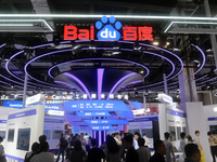 Baidu and Wenxin Large Model Application Matrix are participating in the 2024 WAIC in Shanghai, China, on July 4, 2024. On July 11, 2024, Ba...