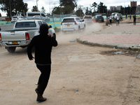 A security detail of the National Protection Unit (UNP) is escorting former paramilitary leader Salvatore Mancuso out of La Picota prison in...