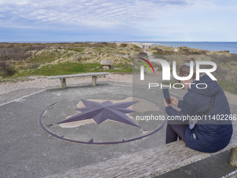 A general view of the Grenen promontory with WW2 bunker remains is being seen in Skagen, Denmark, on April 30, 2024. During WW2, occupying G...