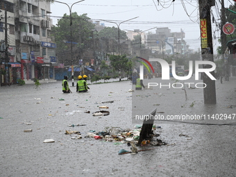 The drum of incessant rainfall woke the people of Dhaka city on Friday as a heavy monsoon shower poured down on the capital.

The rain, wh...