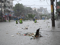 The drum of incessant rainfall woke the people of Dhaka city on Friday as a heavy monsoon shower poured down on the capital.

The rain, wh...