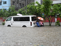 The drum of incessant rainfall woke the people of Dhaka city on Friday as a heavy monsoon shower poured down on the capital.

The rain, wh...