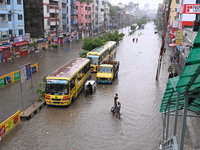 The drum of incessant rainfall woke the people of Dhaka city on Friday as a heavy monsoon shower poured down on the capital.

The rain, wh...