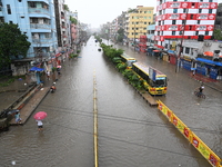 The drum of incessant rainfall woke the people of Dhaka city on Friday as a heavy monsoon shower poured down on the capital.

The rain, wh...