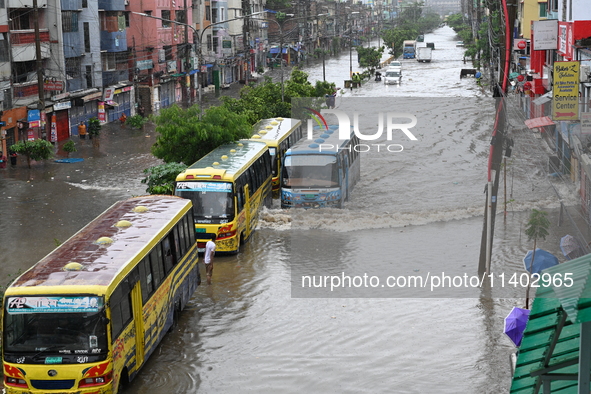 The drum of incessant rainfall woke the people of Dhaka city on Friday as a heavy monsoon shower poured down on the capital.

The rain, wh...