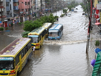 The drum of incessant rainfall woke the people of Dhaka city on Friday as a heavy monsoon shower poured down on the capital.

The rain, wh...