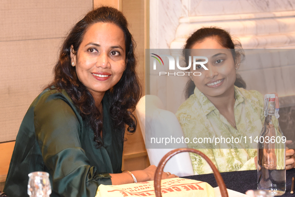 Veteran Olympians Dipa Karmakar, right, and Dola Banerjee are attending the Indian Chamber of Commerce's talk show on India's prospects in t...