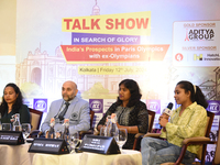 Veteran Olympians Dipa Karmakar, Dola Banerjee, Pravin Thipsay, and Soma Biswas are attending the Indian Chamber of Commerce's talk show on...