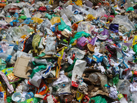 Heaps of garbage are being seen in Srinagar, Jammu and Kashmir, on July 13, 2024. The improper disposal of waste in Srinagar is transforming...