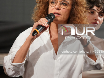 Valeria Golino is attending the 70th Taormina Film Festival in Taormina, Italy, on July 13, 2024. (