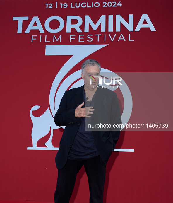 Amos Gitai is attending the 70th Taormina Film Festival in Taormina, Italy, on July 13, 2024. 