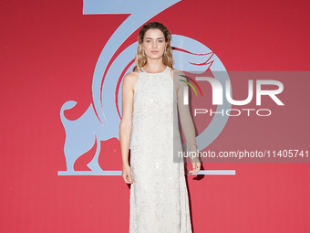 Giusy Buscemi is attending the 70th Taormina Film Festival in Taormina, Italy, on July 13, 2024. (