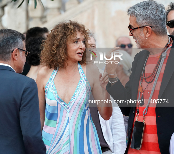 Valeria Golino is attending the 70th Taormina Film Festival in Taormina, Italy, on July 13, 2024. 