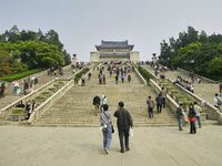 A general view of Zhongshan Ling in Nanjing, China. (