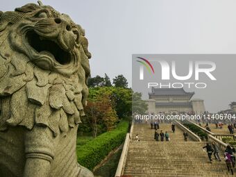 A general view of Zhongshan Ling in Nanjing, China. (