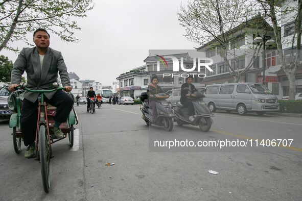 A general view of downtown is being seen in Yangzhou, China. 