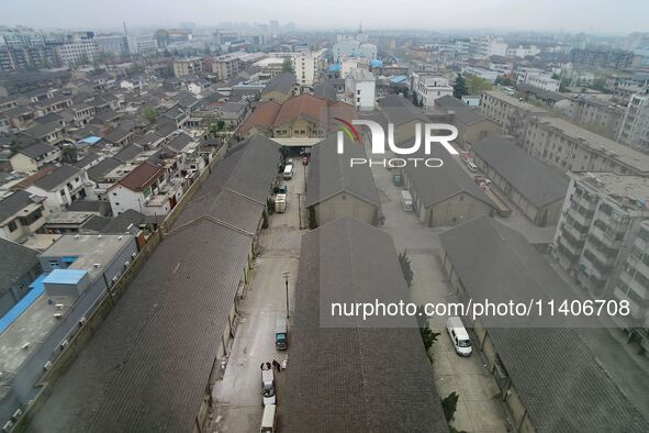 A general view of downtown is being seen in Yangzhou, China. 