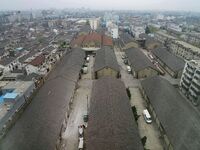 A general view of downtown is being seen in Yangzhou, China. (