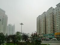 A general view of downtown is being seen in Wuxi, China. (