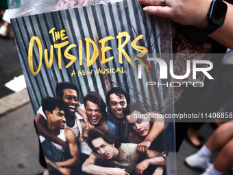 A poster of 'The Outsiders' musical on Broadway, New York, United States of America on July 13th, 2024.   (