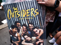 A poster of 'The Outsiders' musical on Broadway, New York, United States of America on July 13th, 2024.   (