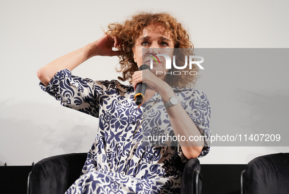 Valeria Golino is attending the 70th Taormina Film Festival in Taormina, Italy, on July 14, 2024. 