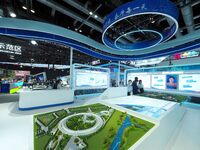 Visitors are visiting the 26th China Beijing International Science and Technology Industry Expo in Beijing, China, on July 14, 2024. (