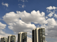 The sky is becoming cloudy in Ankara, Turkey, on July 14, 2024. (