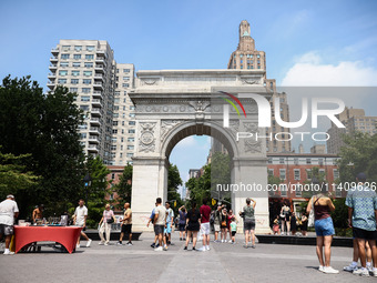 The Washington Square Arch in Washington Square Park in New York City, United States of America on July 5th, 2024. (